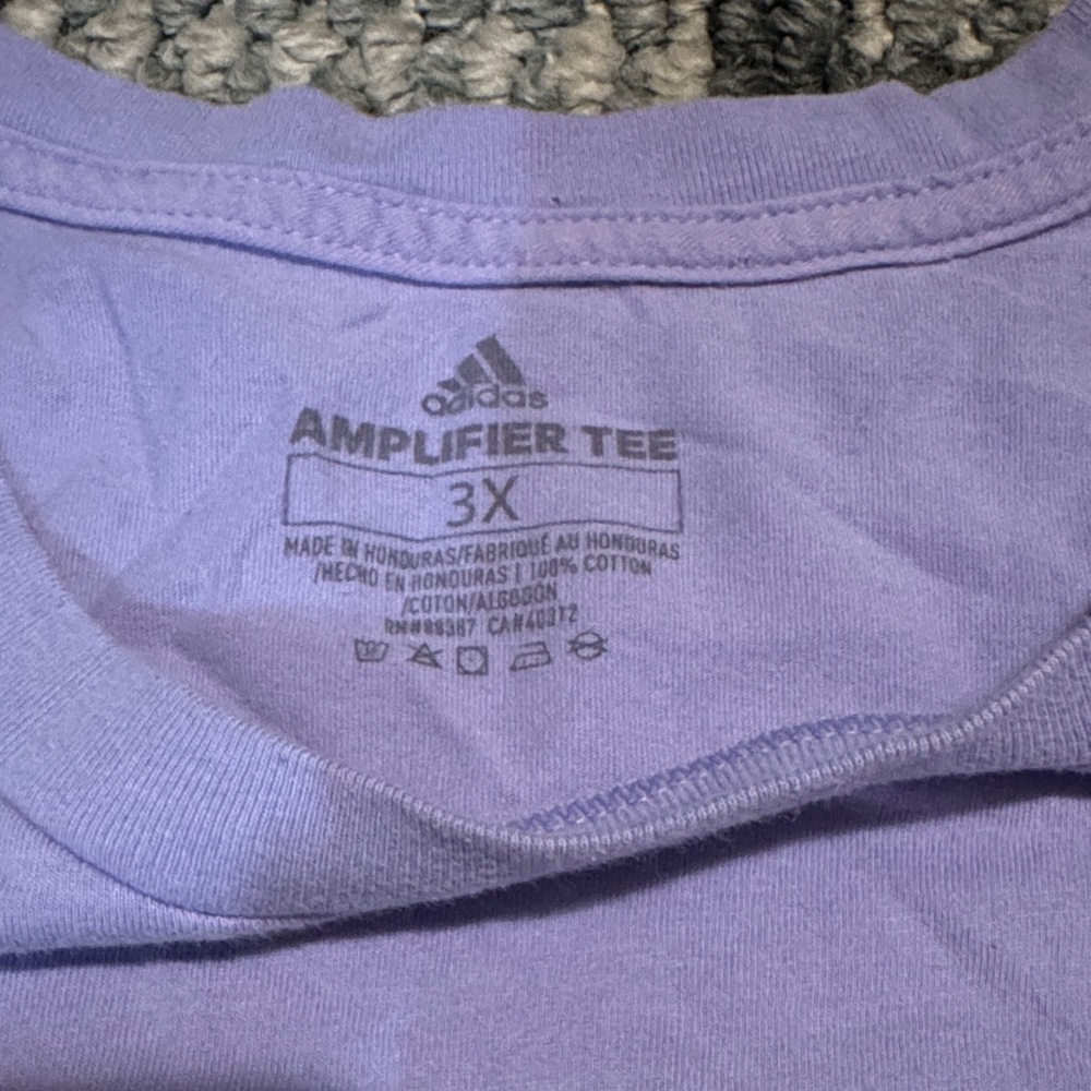 adidas Purple Short Sleeve Tee - Picture 2 of 2
